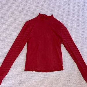 Ambiance red long sleeve top